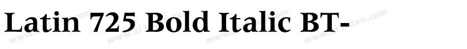 Latin 725 Bold Italic BT字体转换
